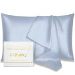 Utukky 枕カバー シルク枕カバー  TVで紹介 35×50cm シルク100％枕カバー 6Aランク 封筒式 両面用 シルクタイプ 封筒式