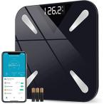 リトレルフ(Littlelf) スマート体重計 ブラック 大型ディスプレイ 心拍数/体脂肪/BMI/など表示 Bluetooth 18体組成デー