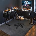 FUNHOO ゲーミングチェアマット 160×180cm チェアマット カーペットタイプ 滑り止め加工 フランネルタイプ フローリングマット 騒