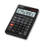 CASIO(カシオ) カシオ 人間工学電卓 12桁 日数&時間計算機能 ジャストタイプ ブラック JE-12D-BK-N エコマーク認定