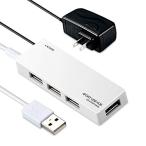 エレコム USB2.0 ハブ 4ポート ACアダプタ付 セルフ/バス両対応 Nintendo Switch動作確認済 M