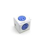 PowerCube энергия Cube разветвитель AC4.USB2. розетка прямого подключения голубой / синий 
