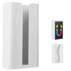 Wowfill マグネット ティッシュケース ペーパーホルダー 長方形 片手で切れる キッチン 浴室 お風呂 洗面台 収納(薄式-白)