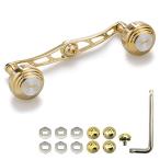 HEIGHTEN 130mm ベイト リール ハンドル 7色 70航空アルミ製 シマノ ダイワ アブガルシア 通用 ベイトリール 用 (ゴールド