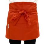 トーマセンイ エプロン ショート丈 綿混 腰前掛けタイプ フリーサイズ 102 (オレンジA)