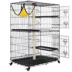 FEANDREA? кошка для клетка большой 128×91×57cm 3 этаж слой все уровень коготь точить paul (pole) имеется . пробег предотвращение много голова .. клетка легко складывается тип перемещение удобный 