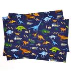 ショッピングf-05d COLORFUL CANDY STYLE ランチョンマット 男の子 子供 布製 おしゃれ 給食 綿 発見 探検 恐竜大陸(ネイビー) N3656