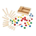 Melissa&Doug メリッサ&ダグ コンストラクションセット(木製BOX入り) (MD5151)