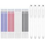 LIANHATA チャコペン 24本セット 4色 熱で消える 裁縫用チャコペン 刺繍 裁縫用印付けツール ャコペン アイロンで消える 熱消去可能