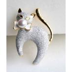 Yahoo! Yahoo!ショッピング(ヤフー ショッピング)銀猫 ネコ パールブローチ 伊勢志摩産 アコヤ本真珠 ギフト　