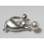 猫ネコパールタックブローチ伊勢志摩...