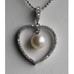 Yahoo! Yahoo!ショッピング(ヤフー ショッピング)6ｍｍパールペンダント 可愛いキラキラハート 伊勢志摩産 あこや本真珠 シルバー925　プレゼント