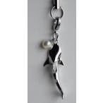 ジンベイザメ パール携帯ストラップ  伊勢志摩産アコヤ本真珠付き