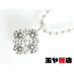 ダイヤ0.25ct 4P VS1-VS2 ハート&amp;キューピット K18WG ネックレス 新品同様