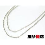 プラチナ 2連 ネックレスチェーン ジャバラ デザイン pt850 新品同様