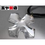 バカラ 美品 オクシタン クリア クロス ペンダント ひも チョーカー K18 ゴールド ネックレス ...