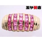 リング 18号 ルビー1.30ct デザイン K18YG イエローゴールド