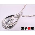 イタリー ITALY ダイヤ0.163ct 0.05ct ティアドロップ モチーフ K18WG ペンダント K14WG ベネチアン風 ネックレス ホワイトゴールド 8188