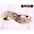 ダイヤ0.18ct デザイン リング 9.5号 K18YG イエローゴールド