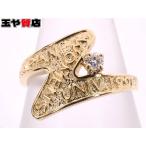 ミキモト 美品 ダイヤ 1P JAPAN WOMEN'S UNIV 1901 リング 8.5号 K18YG イエローゴールド