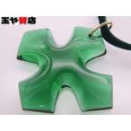 バカラ Baccarat オクシタン グリーン クロス ペンダント ネックレス チョーカー K18Y ...