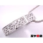 セリーヌ 美品 ダイヤ 0.35ct 裏に ルビー 0.02ct デザイン ペンダント ネックレス pt900 pt850 プラチナ
