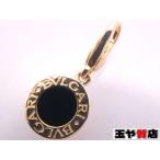 ブルガリ 美品 ブルガリ ブルガリ チャーム オニキス ペンダントトップ 750 K18YG イエローゴールド