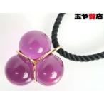 バカラ パープル系クリスタル トップ 750 K18留具 チョーカー ネックレス