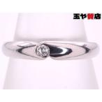 セリーヌ ダイヤ0.02ct デザイン リング9号 pt900 プラチナ