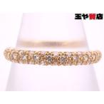 パヴェダイヤ0.30ct デザインリング 12号弱 K18YG イエローゴールド