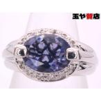 アイオライト1.21ct ダイヤ0.08ct デザインリング12.5号 pt900 プラチナ 鑑別書付