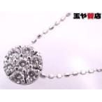 ダイヤ0.20ct サークルペンダント ネックレス K18WG ホワイトゴールド
