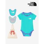 BABY S/S ROMPE 2P BIB #GA [NTB12354]/80 　THE NORTH FACE ノースフェイス　ベビー ロンパース ビブ ギフト