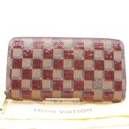 LOUIS VUITTON ルイヴィトン ダミエ パイエット ジッピー ウォレット N63174 スパンコール ルージュ