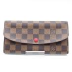 LOUIS VUITTON ルイ・ヴィトン ダミエ ポルトフォイユエミリー N63544 ルージュ