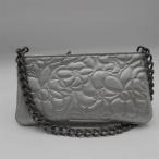 CHANEL] Chanel turtle rear chain bag silver metallic A23715 Y01260