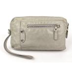 バレンシアガ クラックレザー ポーチ 285904 ライトグレー系 BALENCIAGA 00385