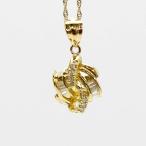 ダイヤモンドネックレス　K18　18金イエローゴールド　AU750　イタリア　0.10ct　30028