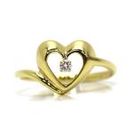 Tiffany&amp;Co. ティファニー 1Pダイヤモンドハート リング 12号 K18 18金 ゴールド 指輪 31258