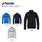 P10倍!11/23 00:00〜 PHENIX フェニックス アンダーウェア メンズ 2021 PSA72LS31 V-Line 1/2 Zip Tee Vライン ハーフジップティー