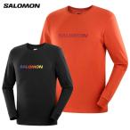 エントリでP+4%〜5%!3/29限定! SALOMON サロモン  スキーウェア メンズ ＜2024＞ SAL LOGO PERF LS TEE M / LC2231