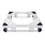 TIWOUN 洗濯機 台 洗濯機 嵩上げ 防水パン 洗濯機台 キャスター ブレーキ付き 8足4輪 ジャッキ固定 ステンレスフレーム 洗濯機キャスター 洗濯機置き