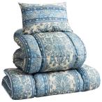  антибактериальный / дезодорация /. клещи /. пот скорость . futon комплект ( двойной /4 позиций комплект голубой ) всесезонный соответствует подушка имеется сделано в Японии 