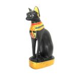 〔古代エジプトのバステト神〕〔Mサイズ〕猫型の女神 立像 猫神 彫像 彫刻