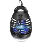 蚊取り器 電撃殺虫器 USB充電式 省エネ LEDランタン 照明 捕虫器 誘虫灯 殺虫灯 屋外室内適用 防水機能 薬剤不用 臭さなし コンパクト 安全