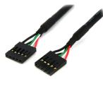 ケース用５ピンＵＳＢマザーボードヘッダーケーブル　６１ｃｍ　メス／メス　ブラック　ＵＳＢＩＮＴ５ＰＩＮ２４　１本（お取寄せ品)