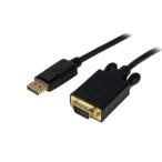 ＳｔａｒＴｅｃｈ．ｃｏｍ　ＤｉｓｐｌａｙＰｏｒｔ−ＶＧＡ変換ケーブル　ブラック　ＤＰ２ＶＧＡＭＭ１０Ｂ　１本（お取寄せ品)