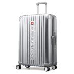 エム・エス・シー　ＳＷＩＳＳ　ＭＩＬＩＴＡＲＹ　ＣＹＧＮＵＳ（シグナス）　スーツケース　９８Ｌ　メタリックシルバー　ＳＭ−Ａ８２８　（お取寄せ品）