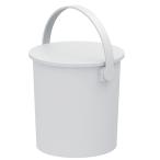 ＪＥＪアステージ　フェルマー　座れる丸型収納（座れるバケツ）　約１０Ｌ　ホワイト　６５００２１　１個（お取寄せ品)