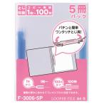 リヒトラブ　ルーパーファイル　Ａ４タテ　２穴　１００枚収容　青　業務用パック　Ｆ−３００６−５Ｐ　１パック（５冊）